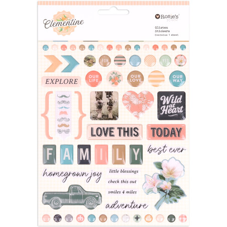 Rosies Studio Clementine Glisten Stickers
