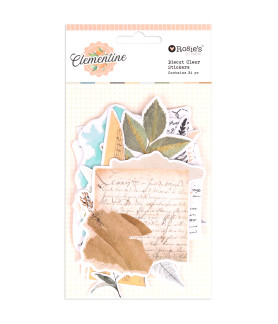 Rosies Studio Clementine Diecut Clear Stickers 24 pieces