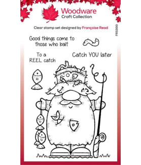 Woodware Craft Clear Stamp - Reel Catch