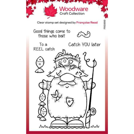 Woodware Craft Clear Stamp - Reel Catch