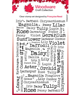 Woodware Craft Clear Stamp - Flower Names