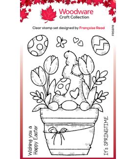Woodware Craft Clear Stamp - Flower Pot