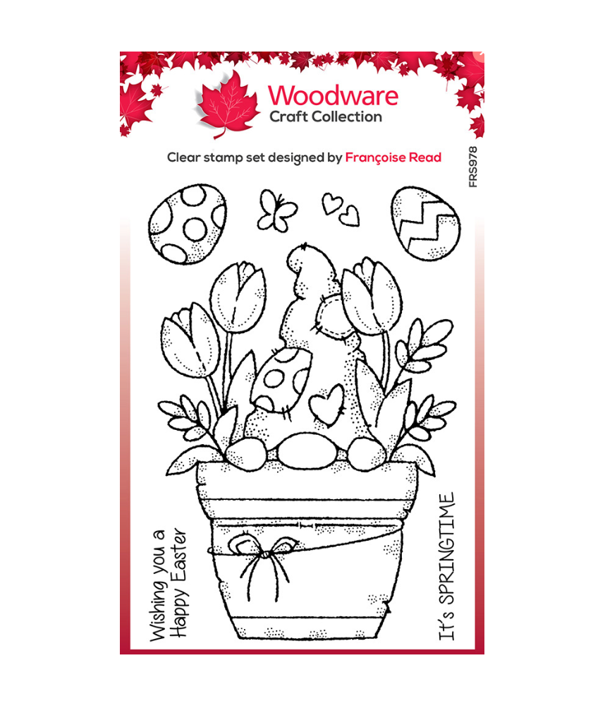 Woodware Craft Clear Stamp - Flower Pot