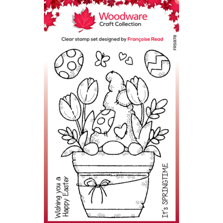 Woodware Craft Clear Stamp - Flower Pot