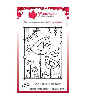 Woodware Craft Clear Stamp -Three Little Birds