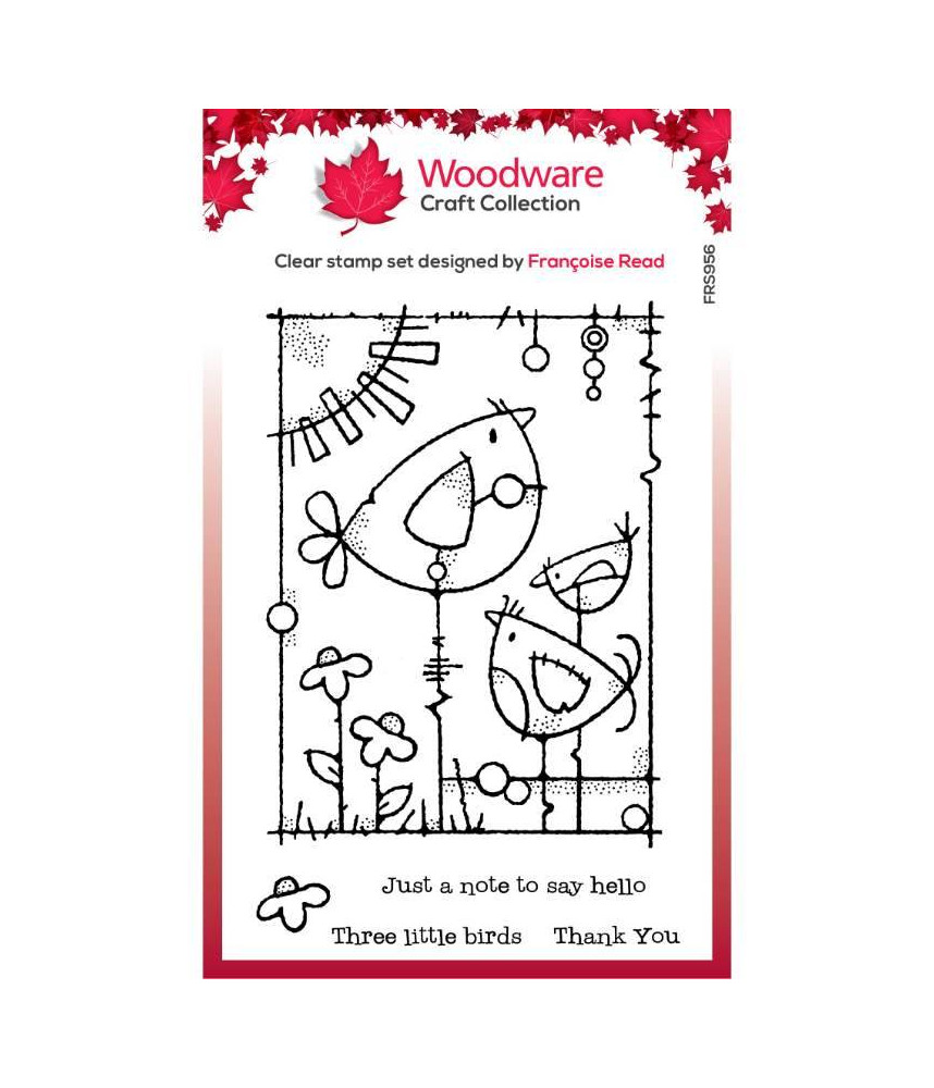 Woodware Craft Clear Stamp -Three Little Birds
