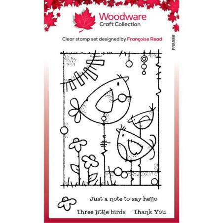 Woodware Craft Clear Stamp -Three Little Birds