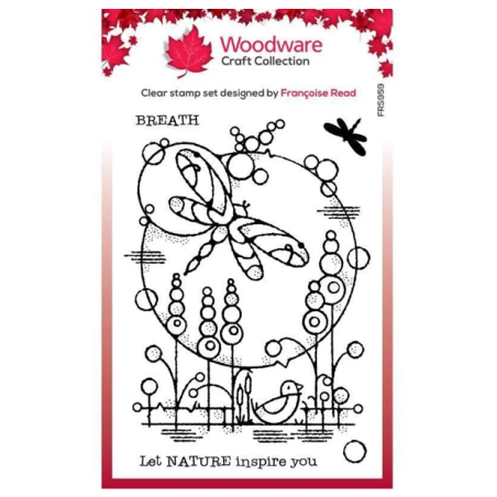 Woodware Craft Clear Stamp - Dragonfly Pond