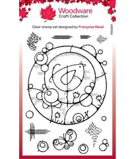 Woodware Craft Clear Stamp - Bird Circle