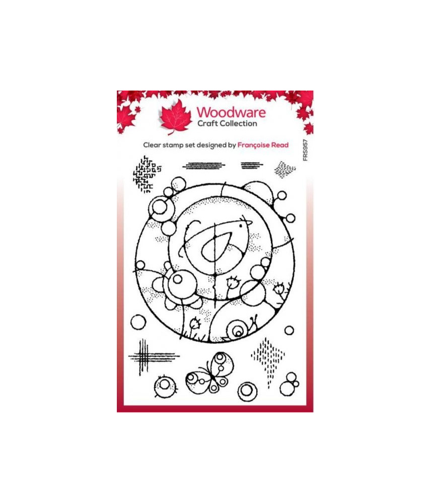 Woodware Craft Clear Stamp - Bird Circle