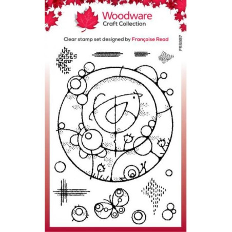 Woodware Craft Clear Stamp - Bird Circle