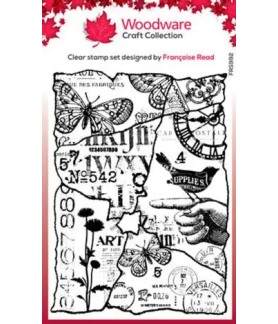 Woodware Clear Stamp - Joined Fragments