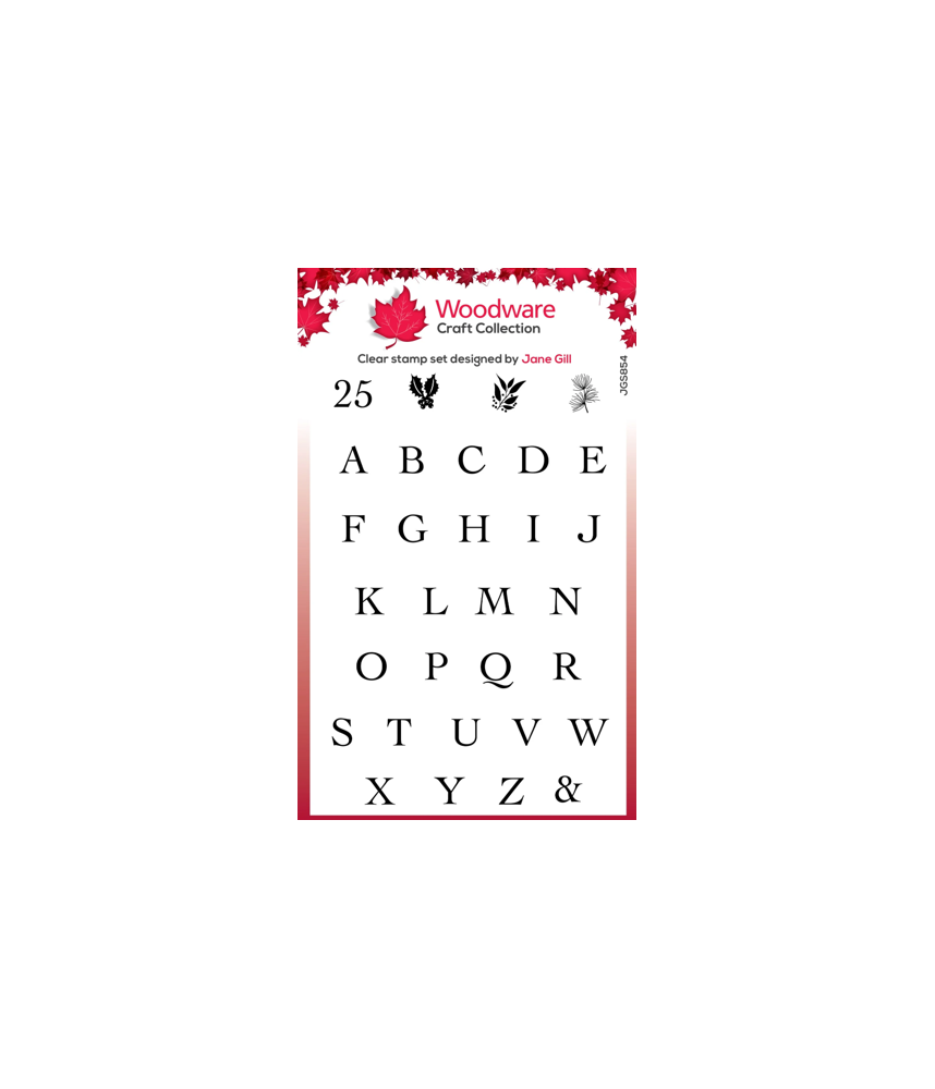 Woodware Craft Clear Stamp Alphabet Tiles