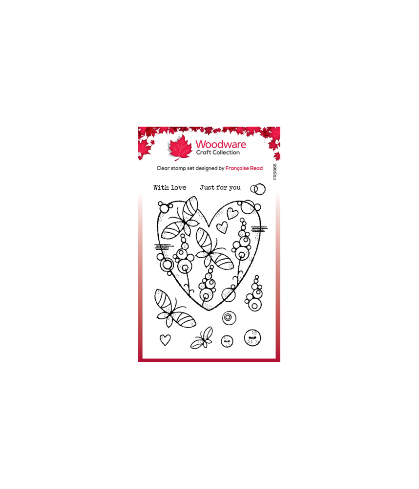 Woodware Craft Clear Stamp - Butterfly Heart