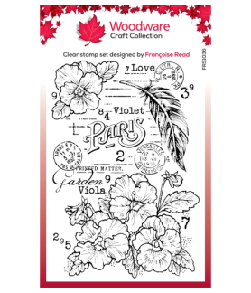 Woodware Craft Clear Stamp - Viola