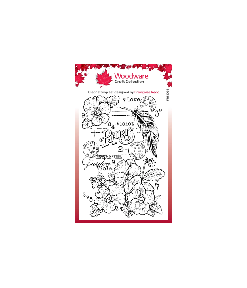 Woodware Craft Clear Stamp - Viola