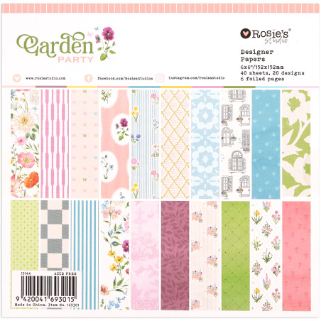 Rosies Studio 6x6 Paper Pad -Garden Party