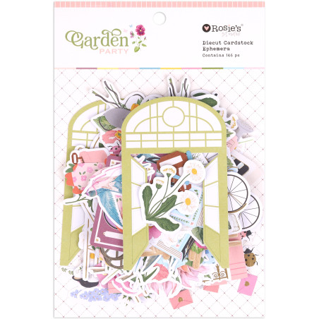 Rosies Studio Garden Party Cardstock Diecut Ephemera 146pk
