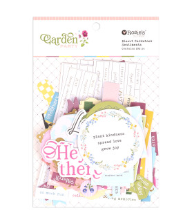 Rosies Studio Garden Party Cardstock Die cut Ephemera - Sentiments 252pc"