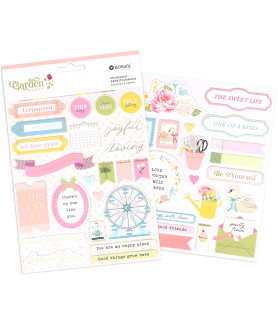 Rosies Studio Garden Party Chipboard Stickers 2 sheets