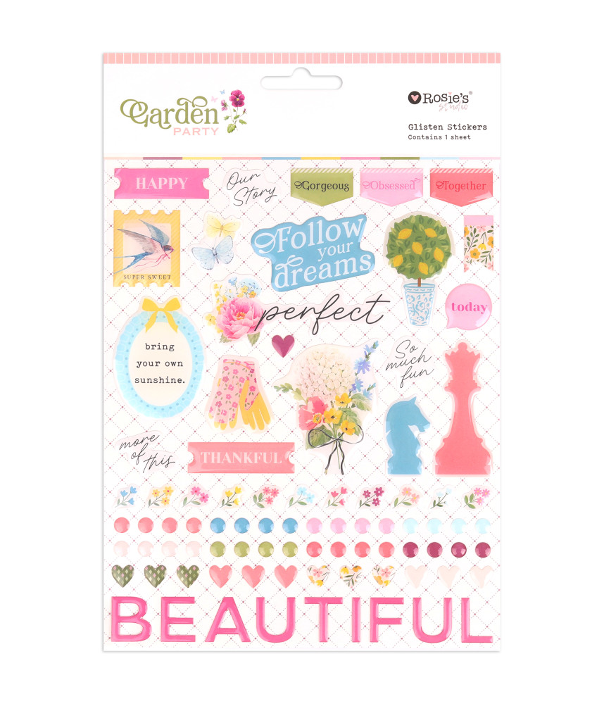 Rosies Studio Garden Party Glisten Stickers