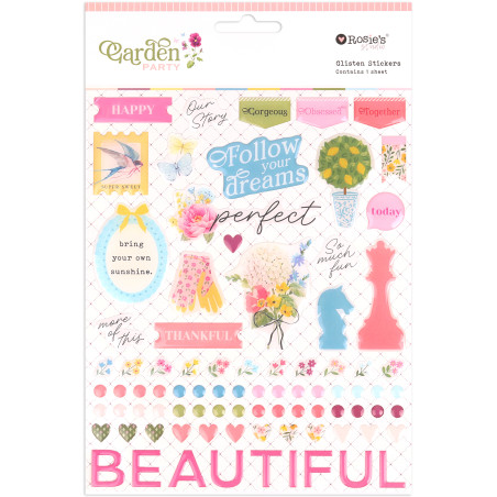 Rosies Studio Garden Party Glisten Stickers
