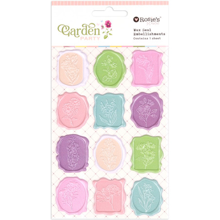 Rosies Studio Garden Party Wax Seal Embellishments 12pc