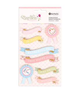 Rosies Studio Garden Party Dimensional Banner Embellishments