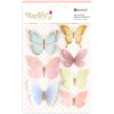 Rosies Studio Garden Party Butterfly Embellishments