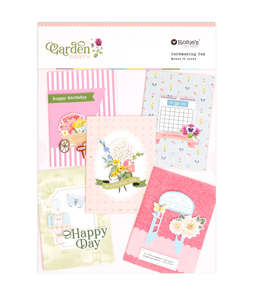 Rosies Studio Garden Party Cardmaking Pad, Makes 10