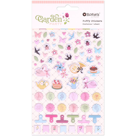 Rosies Studio Garden Party Puffy Motif Stickers