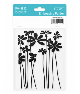 Kamei Embossing Folder - Flowers Long Stem 4x6 Inch