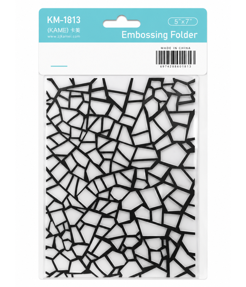 Kamei Embossing Folder - Cracked Mosaic 5x7 Inch