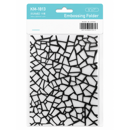 Kamei Embossing Folder - Cracked Mosaic 5x7 Inch