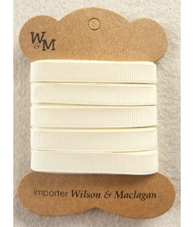 W&M Ribbon GROSGRAIN CREAM 9mm x 10m