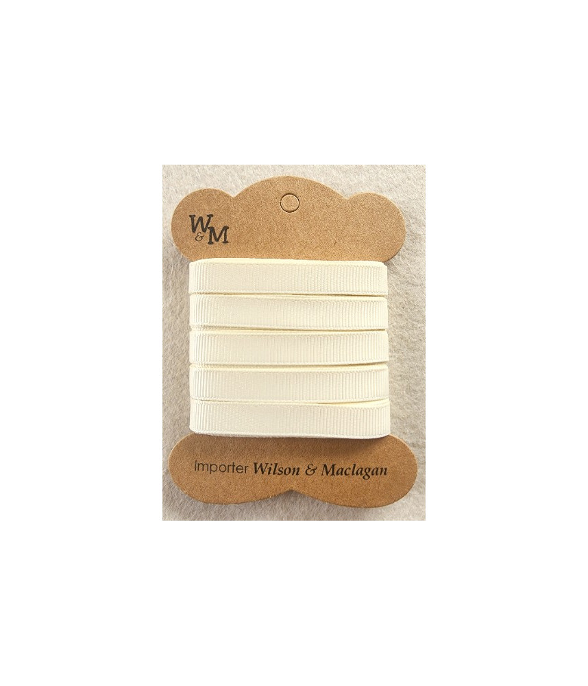 W&M Ribbon GROSGRAIN CREAM 9mm x 10m