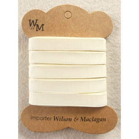 W&M Ribbon GROSGRAIN CREAM 9mm x 10m