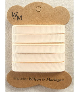 W&M Ribbon GROSGRAIN BEIGE 9mm x 10m