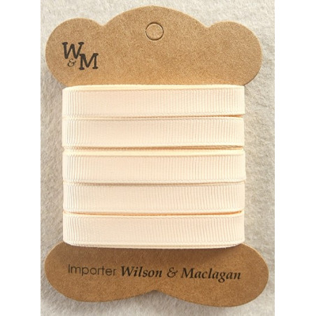 W&M Ribbon GROSGRAIN BEIGE 9mm x 10m