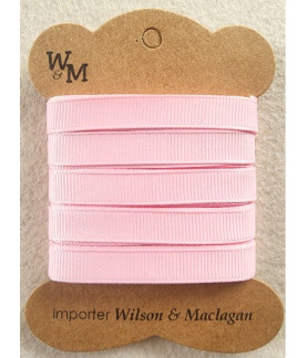 W&M Ribbon GROSGRAIN LIGHT PINK 9mm x 10m