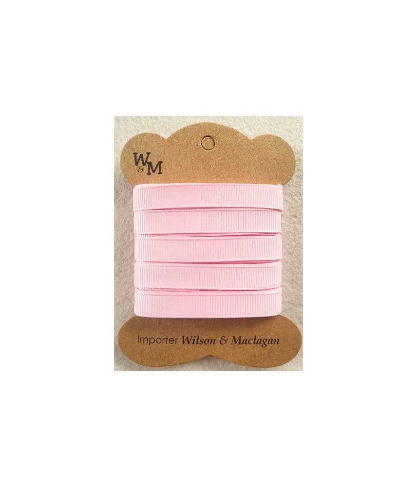 W&M Ribbon GROSGRAIN LIGHT PINK 9mm x 10m