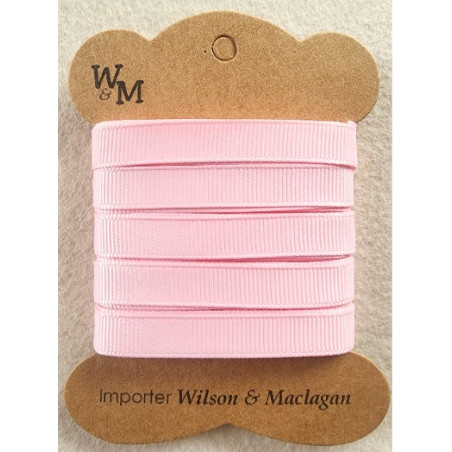 W&M Ribbon GROSGRAIN LIGHT PINK 9mm x 10m