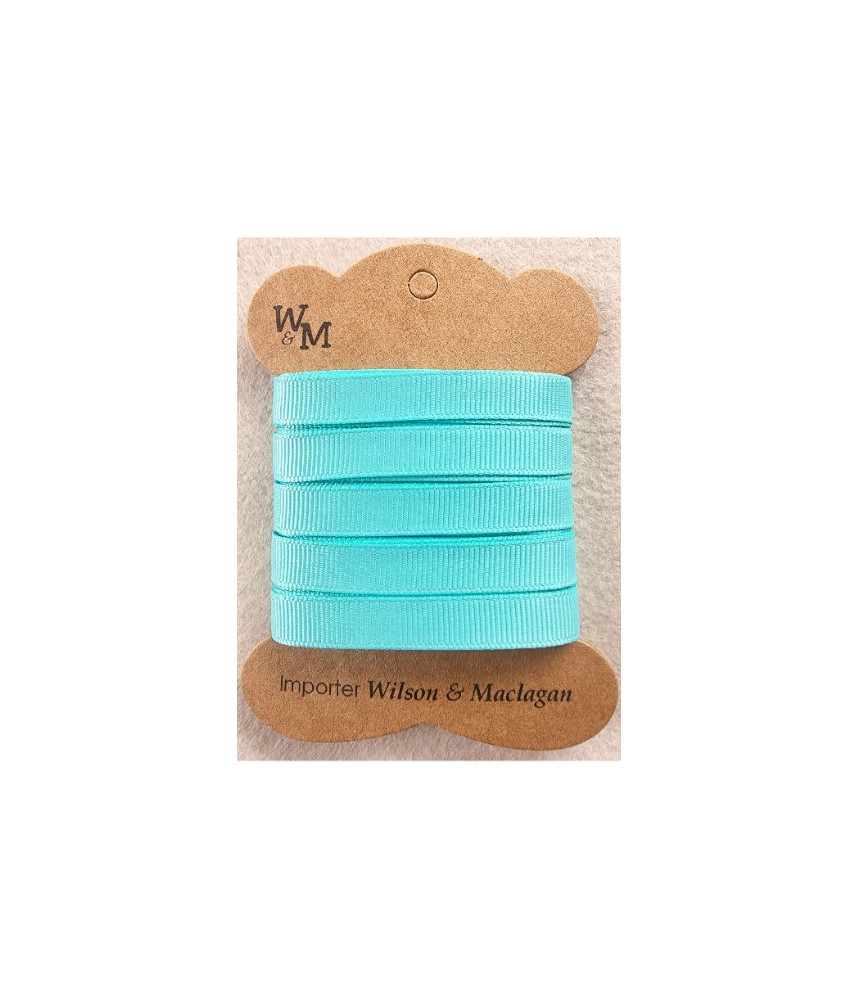 W&M Ribbon GROSGRAIN TURQUOISE 9mm x 10m