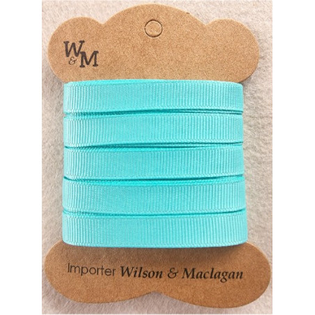 W&M Ribbon GROSGRAIN TURQUOISE 9mm x 10m