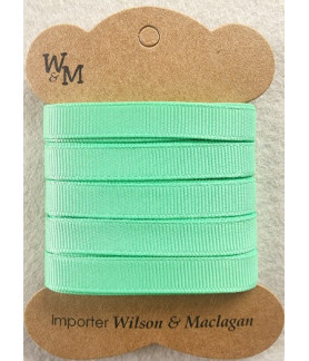 W&M Ribbon GROSGRAIN LIGHT GREEN 9mm x 10m