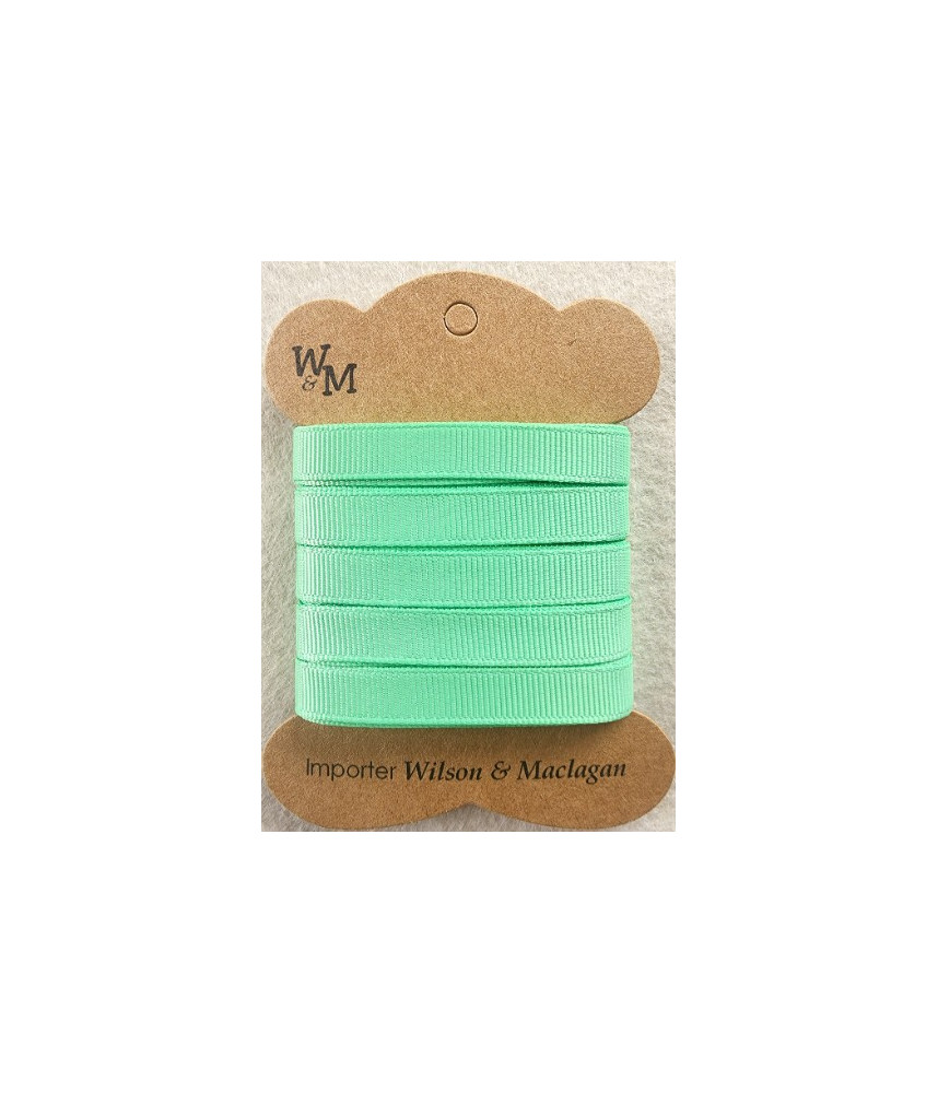 W&M Ribbon GROSGRAIN LIGHT GREEN 9mm x 10m