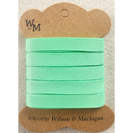 W&M Ribbon GROSGRAIN LIGHT GREEN 9mm x 10m