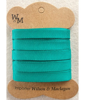 W&M Ribbon GROSGRAIN DARK GREEN 9mm x 10m