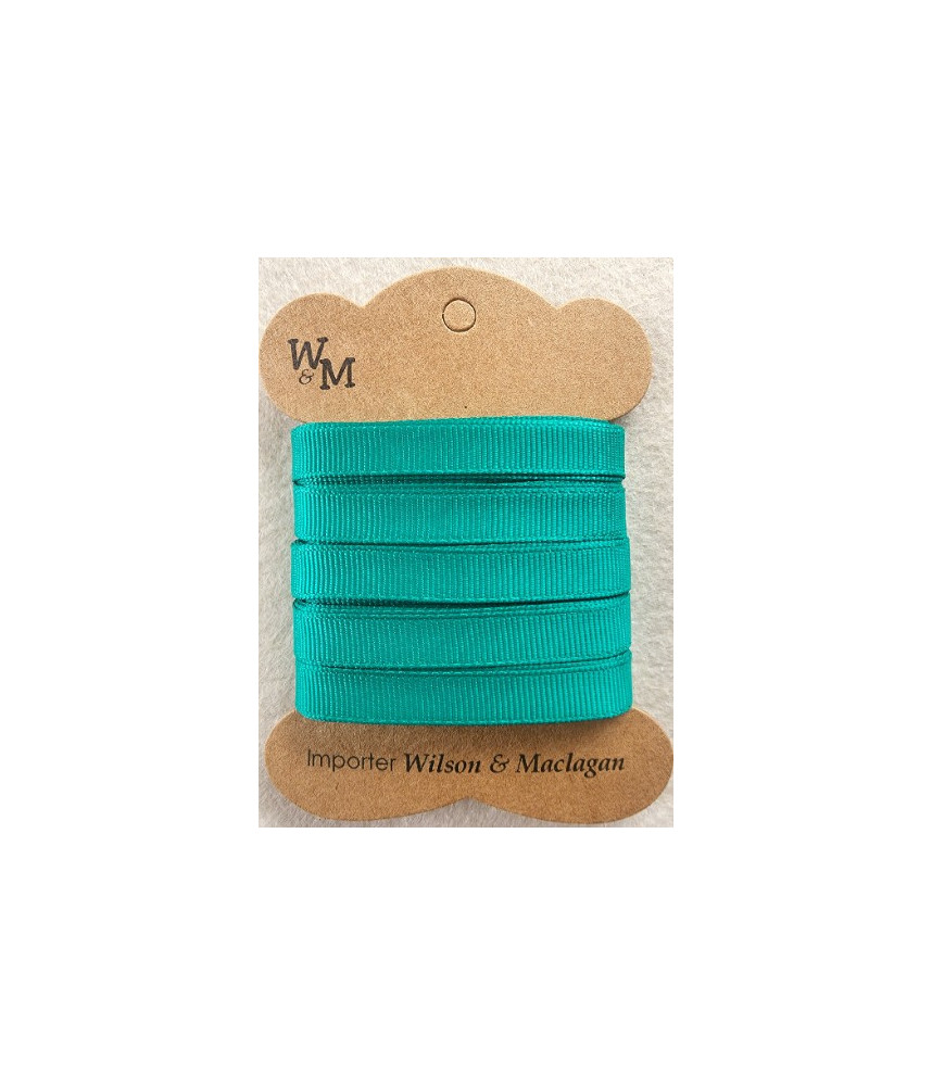W&M Ribbon GROSGRAIN DARK GREEN 9mm x 10m