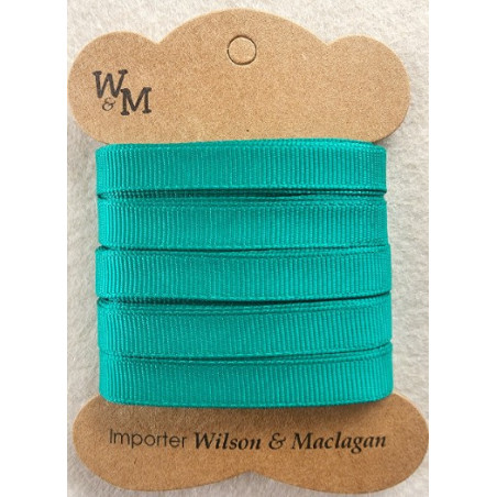 W&M Ribbon GROSGRAIN DARK GREEN 9mm x 10m
